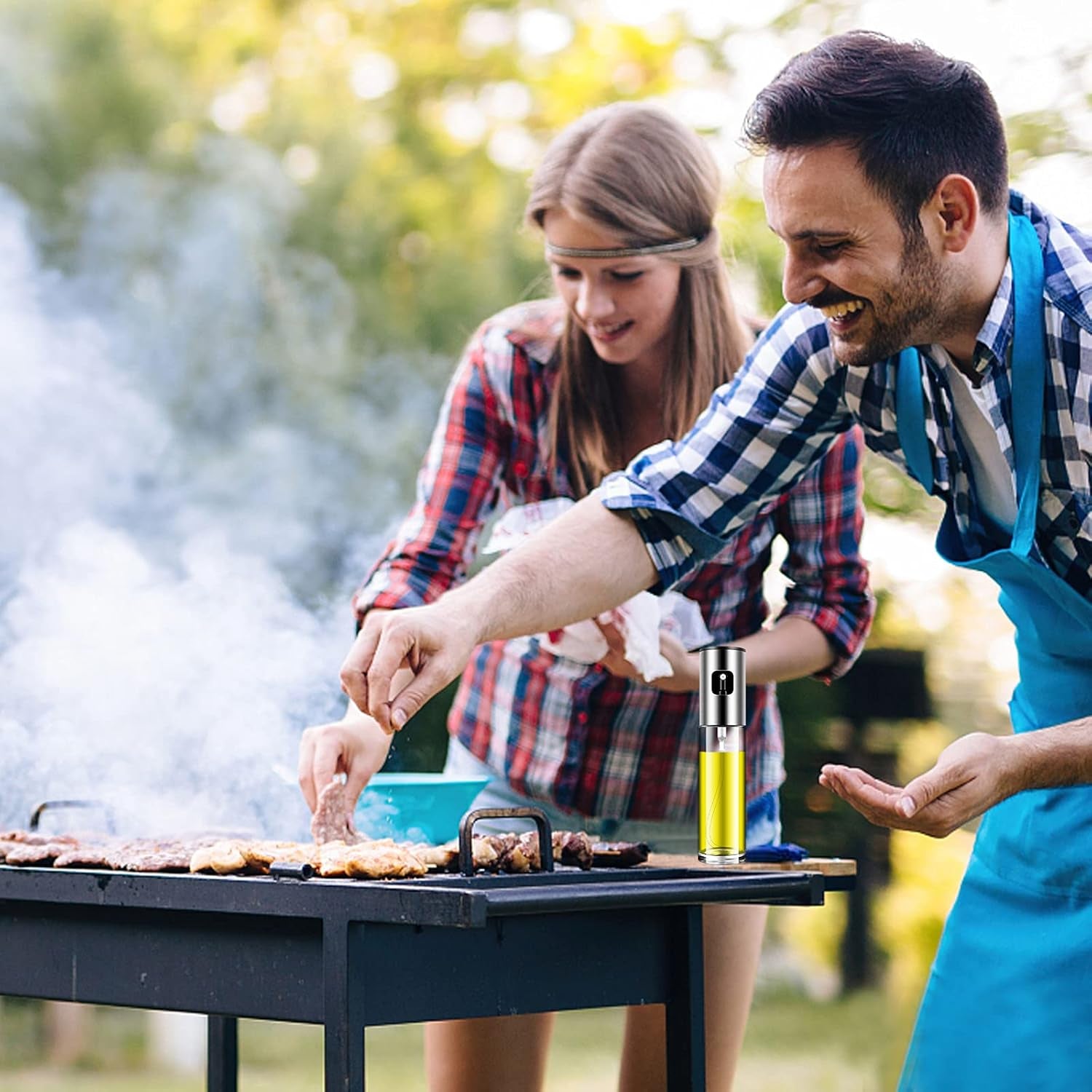 Oil Sprayer for Cooking, 100Ml Oil Spray Bottle Versatile Glass for Cooking, Baking, Roasting, Grilling