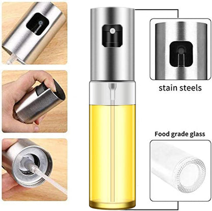 Oil Sprayer for Cooking, 100Ml Oil Spray Bottle Versatile Glass for Cooking, Baking, Roasting, Grilling